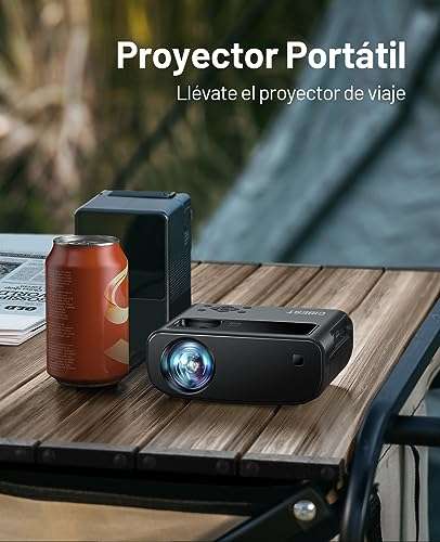 Proyector, ELEPHAS 2023 WiFi Mini Proyector Full HD 1080P, 15000 Lux Proyector portátil Compatible con iOS/Android/Tablet/PC/TV Stick/USB