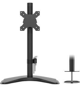 Soporte Monitor 13-27" hasta 10 kg para Mesa Giro de 360 ° y Rotación de 180° Altura Ajustable, VESA 75x75/100x100