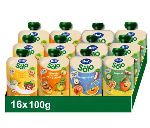 Hero Solo Pack Ahorro Bolsitas Sabores Mixtos 16x 100gr