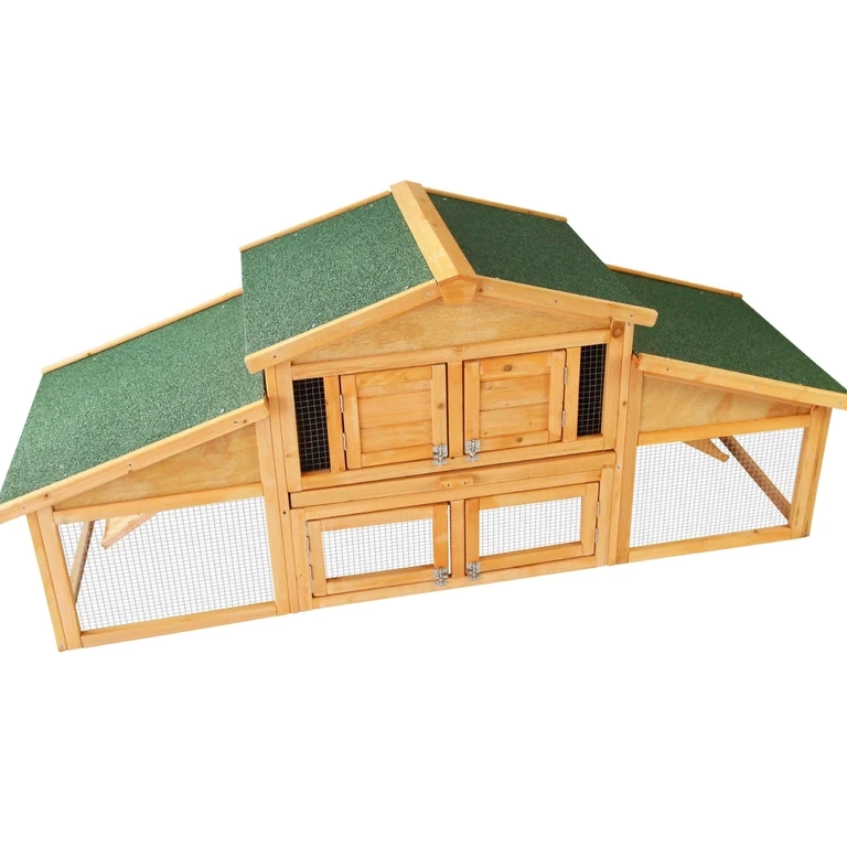 Gallinero exterior | 4-6 Gallinas | 204x45x85cm | Techo asfáltico