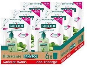 Sanytol - Eco Recarga de Jabón de Manos Hidratante Antibacteriano, con Aloe Vera y Té Verde - Pack de 6 x 200 ml. 5,40€ compra recurrente