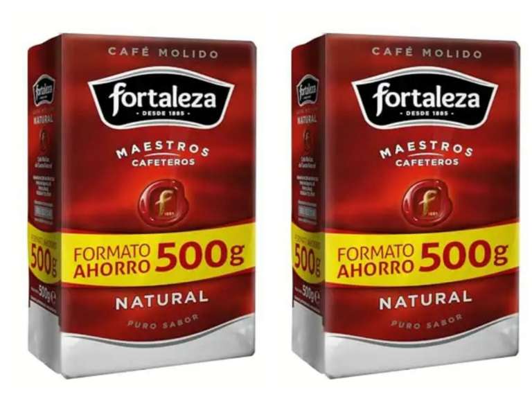 2x Café FORTALEZA Café molido Natural - 500 gr [3'91€/ud]