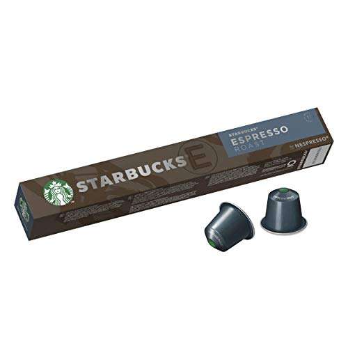 STARBUCKS Espresso Roast de Nespresso Cápsulas de Café de Tostado Intenso 8 x Tubo de 10 Unidades(compra recurrente)