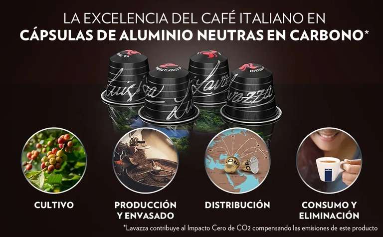 Lavazza, 30 Cápsulas de Café Compatibles con las Máquinas Nespresso