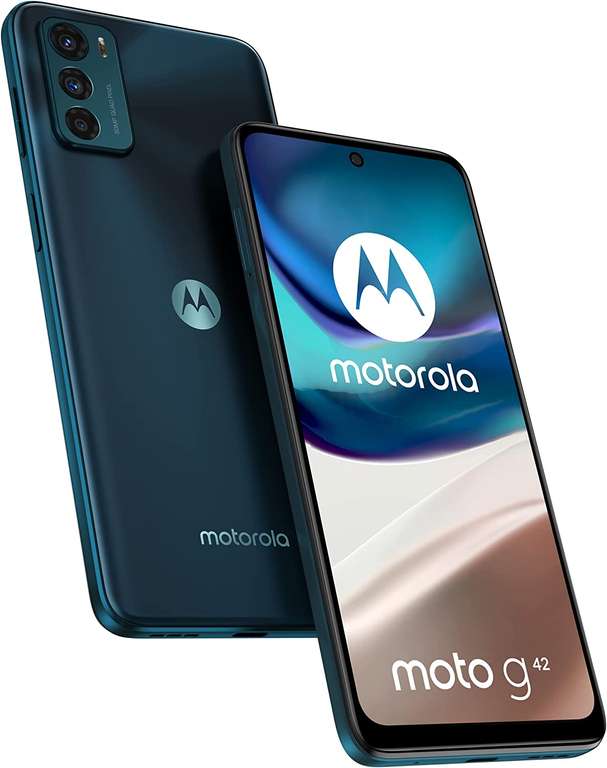 Motorola Moto G42 4G, Verde, 128 GB, 6 GB RAM, 6.4" FHD+, Snapdragon 680, 5000 mAh, Android