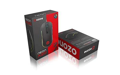 Ozone Raton Gaming Neon X20 -OZNEONX20- Mouse Gaming Avanzado, Sensor Optico, RGB, 5000 dpi,