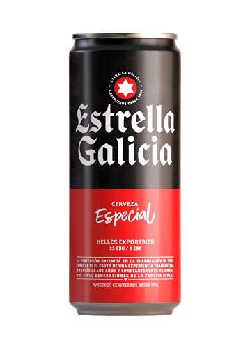 Estrella Galicia Especial - Cerveza Lager Especial, Pack de 24 Latas x 33 cl