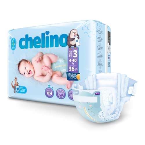 Chelino Pañal infantil Talla 3 (4-10kg), 36 Unidades ( Paquete de 1). 0'13€/pañal