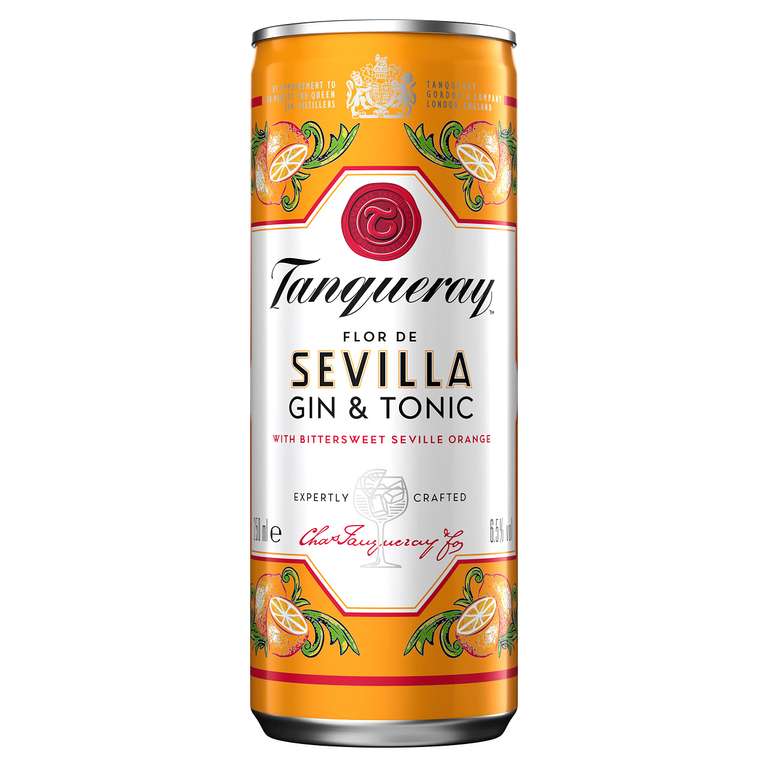 Tanqueray Ginebras Sevilla Gin y Tonic 250 ml x 12