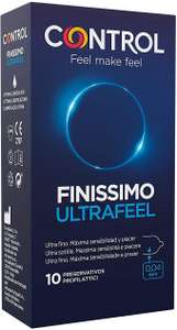 Control Preservativos Ultrafeel. Caja de 10 Condones Ultra Finos, Máxima Sensibilidad, Lubricados