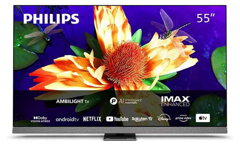 Philips 55OLED907 4K OLED+ 55 Pulgadas | Ambilight, UHD, HDR10+ y 120 Hz | Dolby Vision, Dolby Atmos e IMAX Android tb en Mi electro