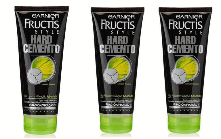3x Garnier Fructis Style Gel Hard Cemento Fijación Absoluta - 200 ml. 1'54€/ud