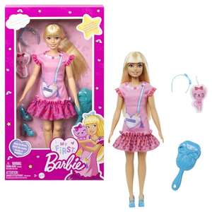Barbie- Mi Primera, Juguete para niñas y niños de más de 3 años, Mi Primera Malibú Muñeca Rubia, muñeca más Grande de 34 cm