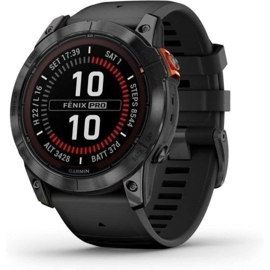 Garmin Fénix 7X Pro Solar GPS NFC 51mm MIP Gris Correa Negra Resistencia Agua 10ATM SpO2
