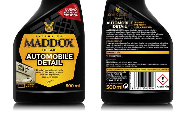 Maddox Detail Automobile Detail - Limpiador de salpicaderos efecto Satinado (500 ml)
