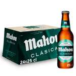 Mahou Clásica, Pack 24 Botellas x 25cl, Cerveza Dorada Lager, Auténtica