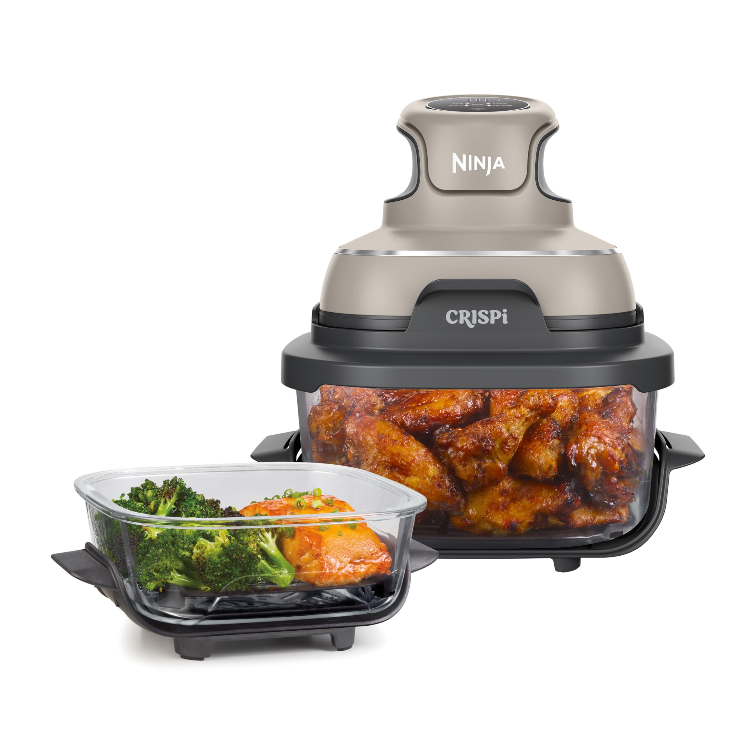 Ninja CRISPi, Freidora de Aire Portátil, 3,8L, 4 en 1, Piedra, 1700 W Freír con Aire, Asar, Mantener Caliente y Gratinar