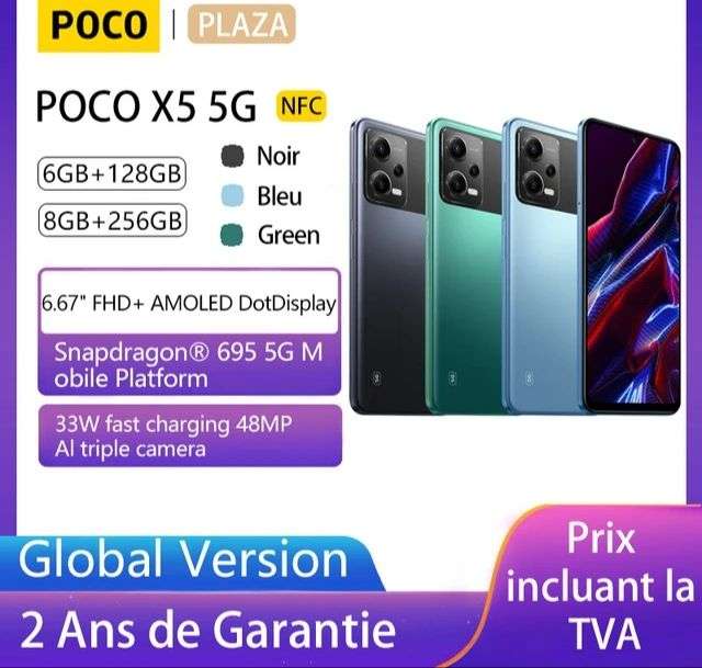 POCO X5 5G versión Global 6gb 128gb (varios colores) (disponible con más capacidad)