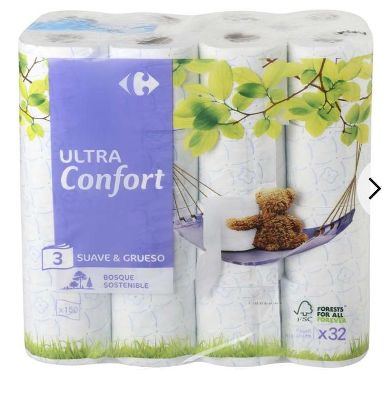 Papel higiénico 3 capas - Carrefour | [0,30€ ROLLO ]