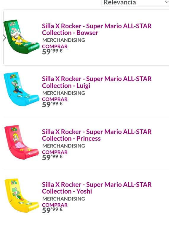 Silla X Rocker - Super Mario ALL-STAR Collection