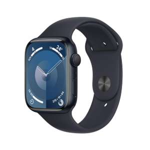 Apple Watch Series 9 [GPS] Smartwatch con Caja de Aluminio en Color Medianoche de 45 mm y Correa Deportiva Color Medianoche - Talla M/L