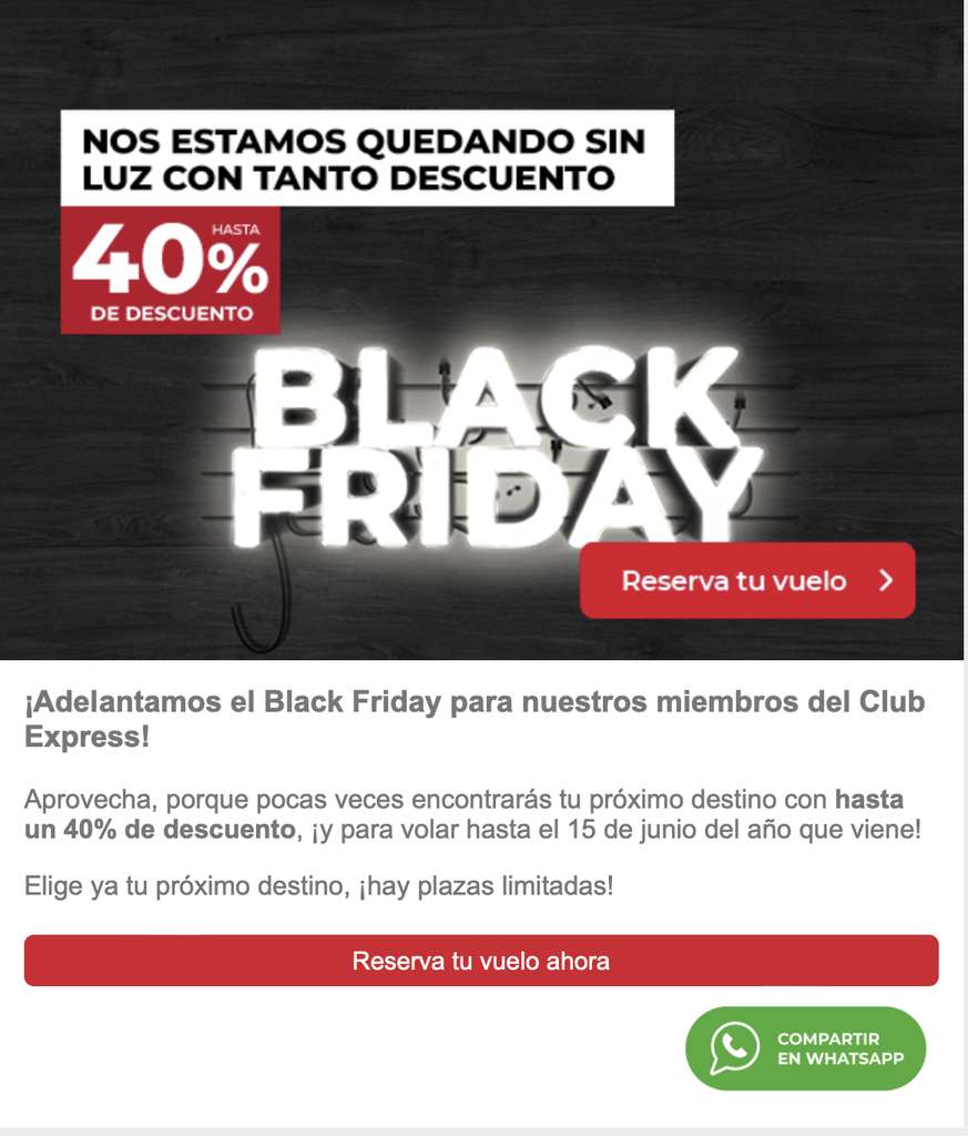 Black Friday - Hasta un 40% descuento en Iberia Chollometro