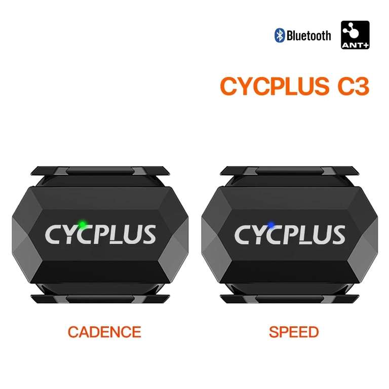 CYCPLUS Sensor dual de velocidad de cadencia velocímetro ANT + BLE 5,0