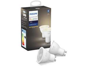 Pack 2 bombillas Bluetooth - Philips Hue LED GU10, Philips Hue, Luz blanca cálida, Domótica