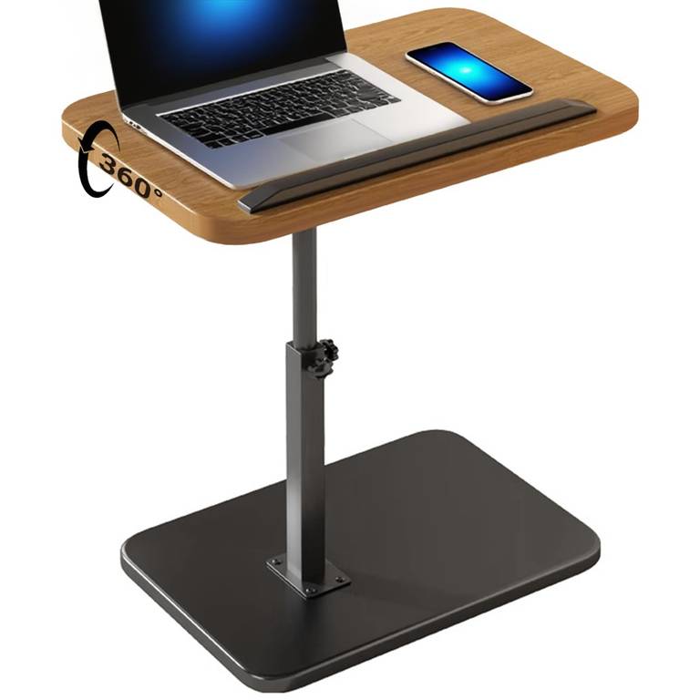 Mesa Auxiliar giratoria 360°, Regulable en Altura, Inclinable en forma de C. Móvil y práctica