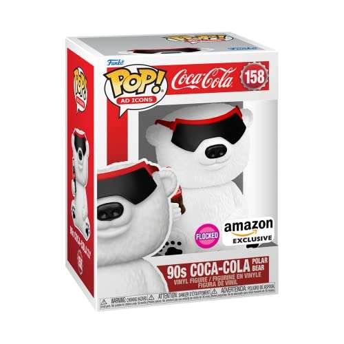 Funko Pop 90s Coca-Cola Polar Bear (Amazon Exclusive Flocked)
