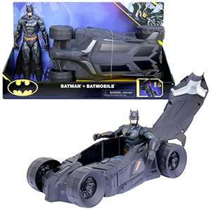 DC Comics - Set Batman Y BATMÓVIL - Figura de Acción de Batman de 30 cm y Coche Batman