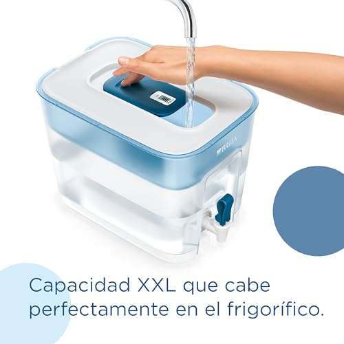 BRITA Depósito filtrante Flow XXL (8,2 l) incl. 1x cartucho MAXTRA PRO All-in-1: con memo digital y tapa deslizante,