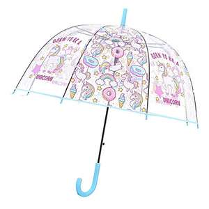 Paraguas Transparente con Forma de Cúpula y Función Antiviento. INFANTIL