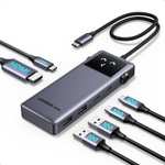UGREEN Uno 10Gbps Hub USB C HDMI 4K 60Hz PD 100W Adaptador Tipo C 3.2 con Indicador LED Compatible con MacBook Pro Air M3 M2 M1, iPad
