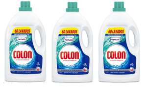 3x Colon Nenuco 60 Lavados - Detergente líquido para Lavadora, adecuado para Ropa Blanca y de Color