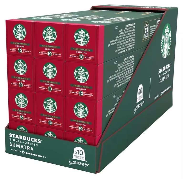 Starbucks by Nespresso single origin sumatra 120 cápsulas de café