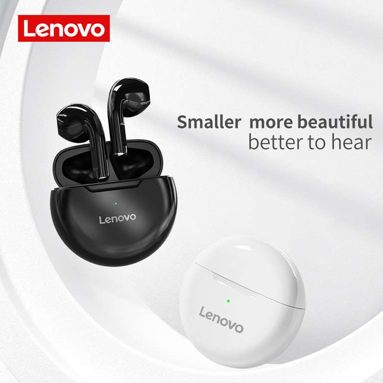 Lenovo-auriculares inalámbricos HT38 con Bluetooth 5,0, cascos deportivos impermeables con reducción de ruido y micrófono