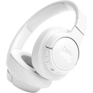 JBL Tune 720BT, Auriculares inalámbricos Bluetooth, 76 horas de reproducción con Pure Bass, plegables, blanco, negro [NUEVO USUARIO 44.09€]