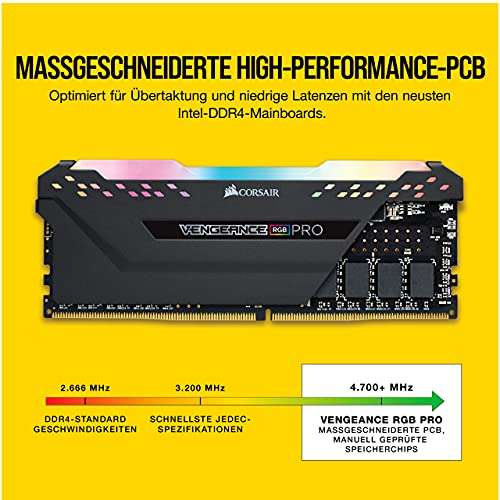 Corsair Vengeance RGB PRO 16GB (2x8GB) DDR4 3200MHz C16 XMP 2.0
