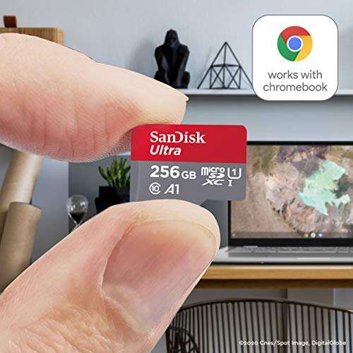 SanDisk Ultra 128 GB microSDXC UHS-I Tarjeta para Chromebook con adaptador SD y hasta 140 MB/s en velocidad de transferencia