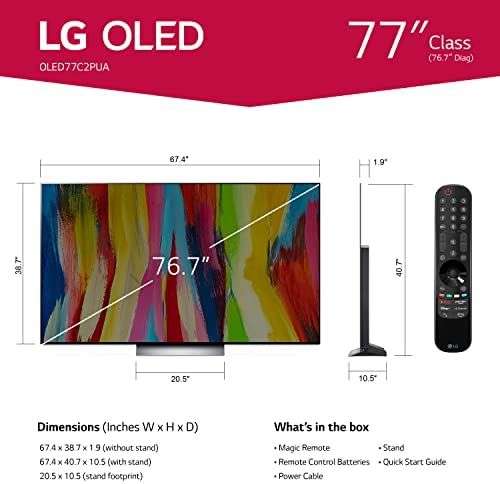 TV OLED 77" - LG OLED77C25LB, UHD 4K, Procesador α9 Gen5 AI Processor 4K