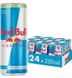 (17' 20 € compra recurrente) Red Bull Bebida energética sin azúcar, 250 ml, 24 Unidades (Paquete de 1)
