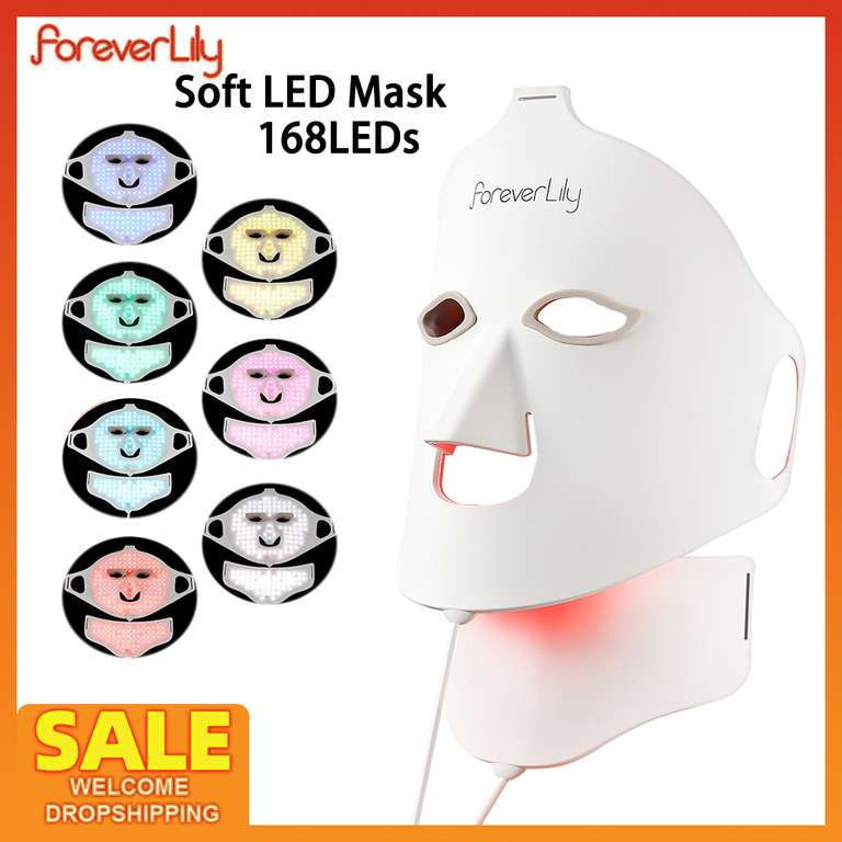 Máscara facial LED para rostro y cuello