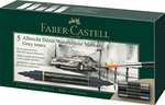 Faber-Castell 160306 Albrecht Durer - Rotulador de acuarela con doble aplicación de color plana y precisa, 5 unidades, tonos grises, gris
