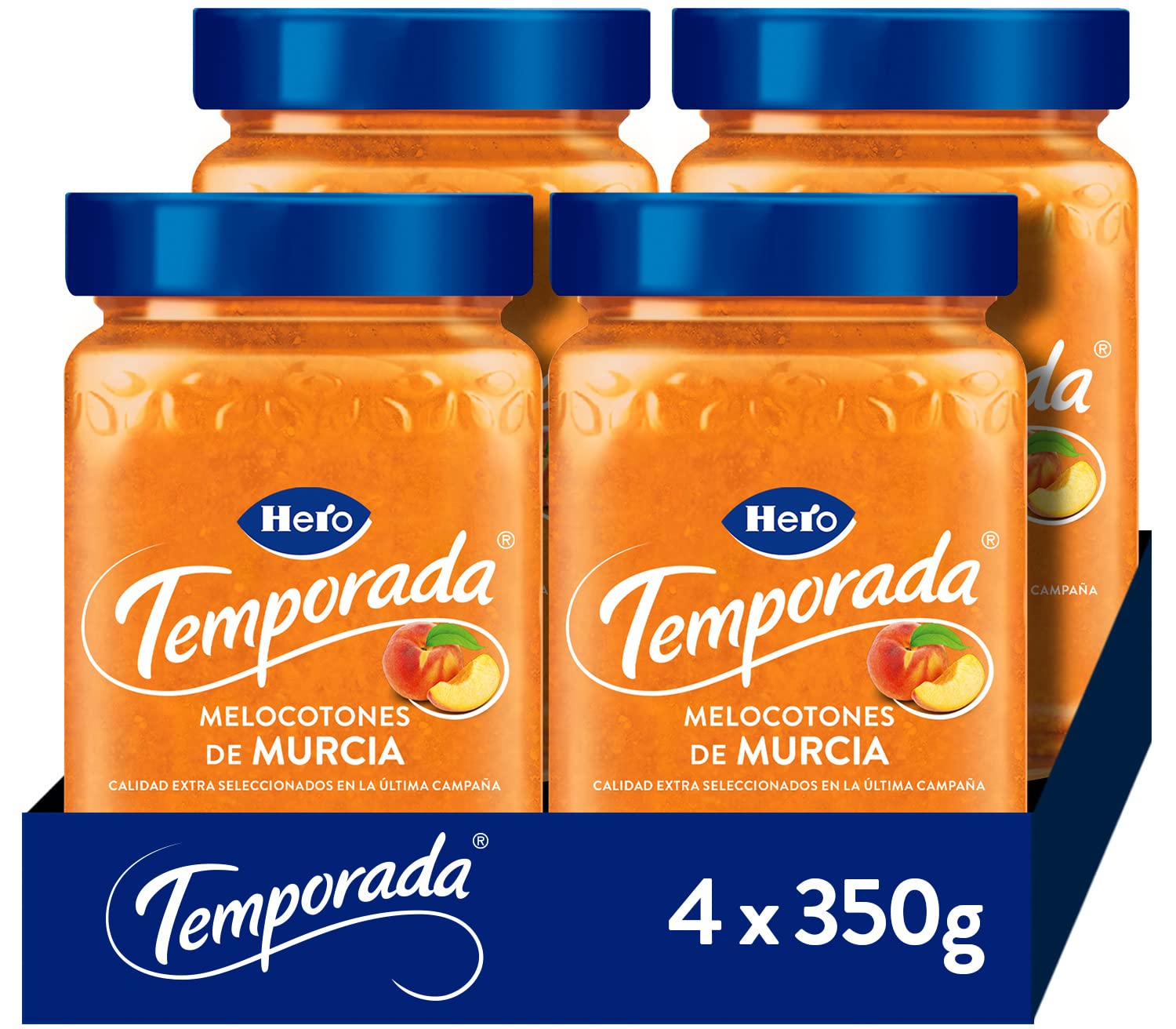 Hero Mermelada de Melocotón de Temporada - Pack de 4x350 g (c. recurrente + cupón)
