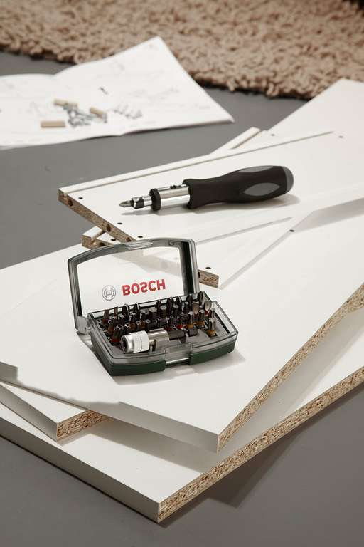 Bosch Profesional 32 uds. Set de puntas atornillar (puntas PH, PZ, hexagonal, T, TH, S, accesorios para taladro y destornillador)