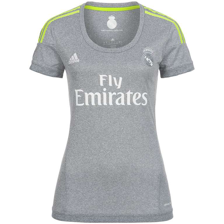 Camiseta Adidas Mujer segunda equipación Real Madrid CF gris
