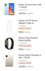 Xiaomi Pad 6 + Redmi 12 + Cargador + Mi Band 8 (237€ con Mi points)
