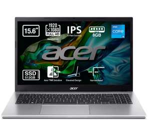 Portátil Acer Aspire 3, i5, 8GB, 512GB SSD, 15.6", FreeDOS / Sin Sistema Operativo