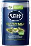 NIVEA MEN Gel de ducha energy 24H Fresh Effect 3 en 1, 250 ml